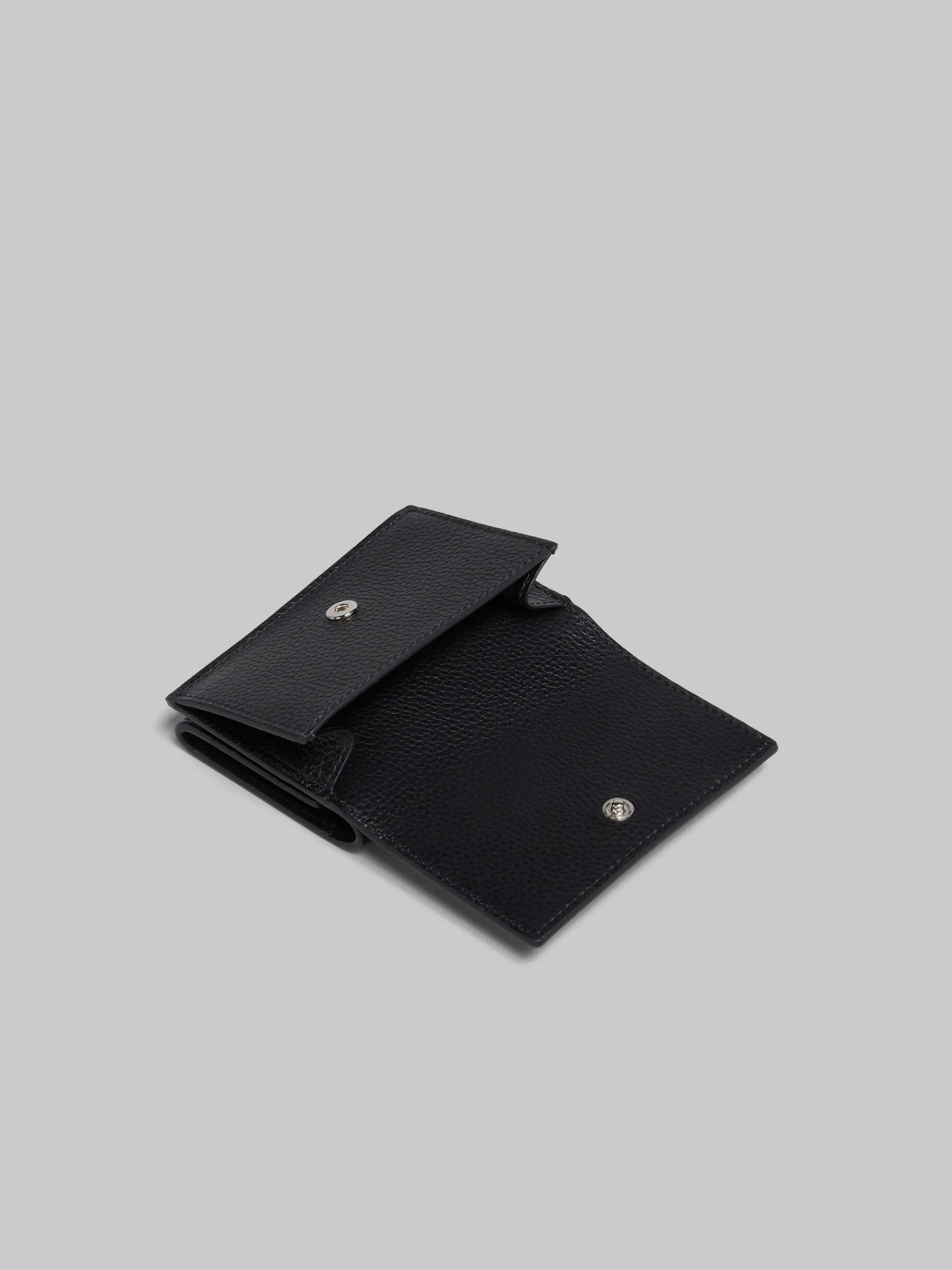 Wallets & Small Leather Goods>Marni Leather Trifold Wallet With Mending BLACK