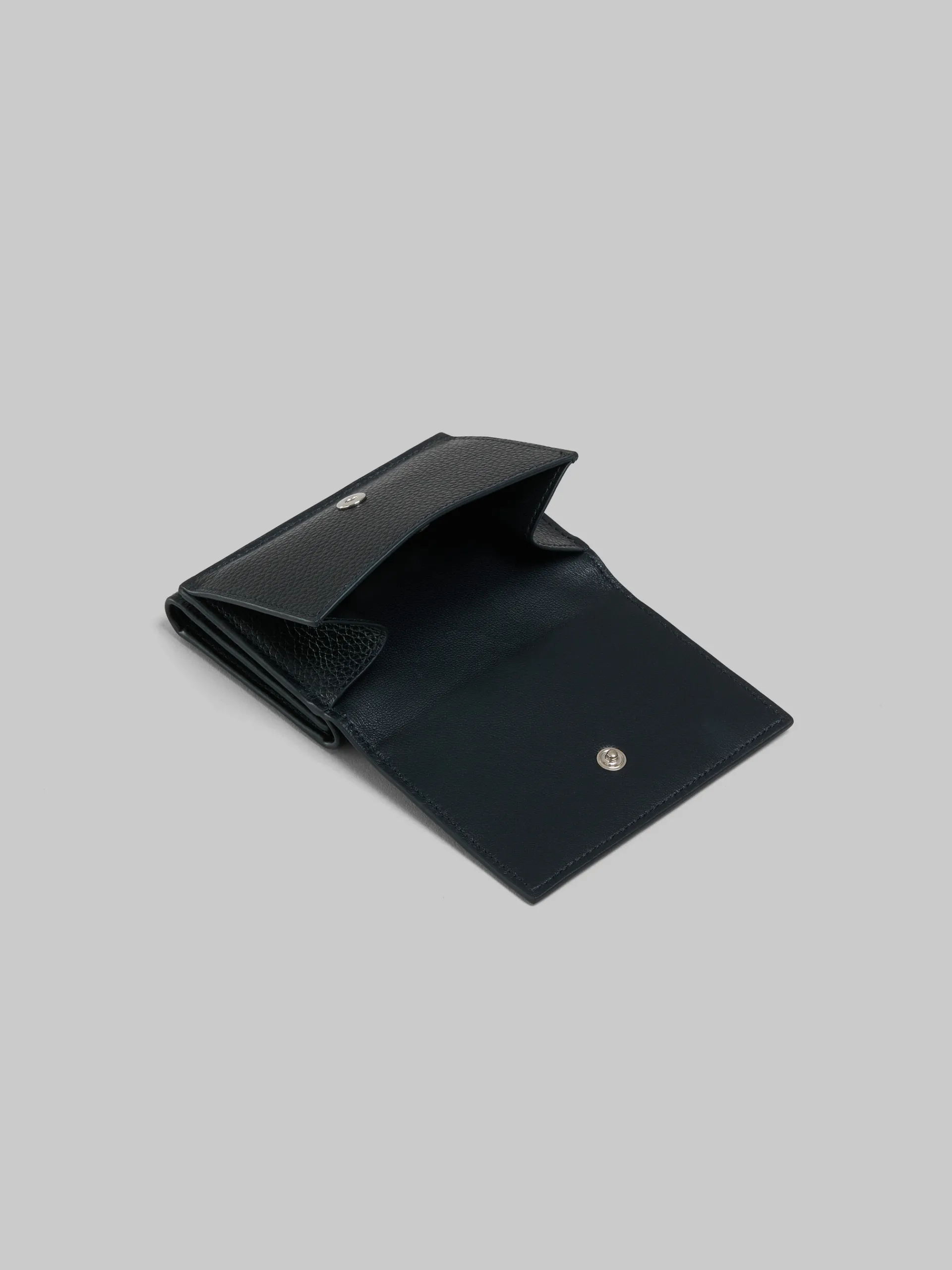 Wallets & Small Leather Goods>Marni Leather Trifold Wallet With Mending BLACK