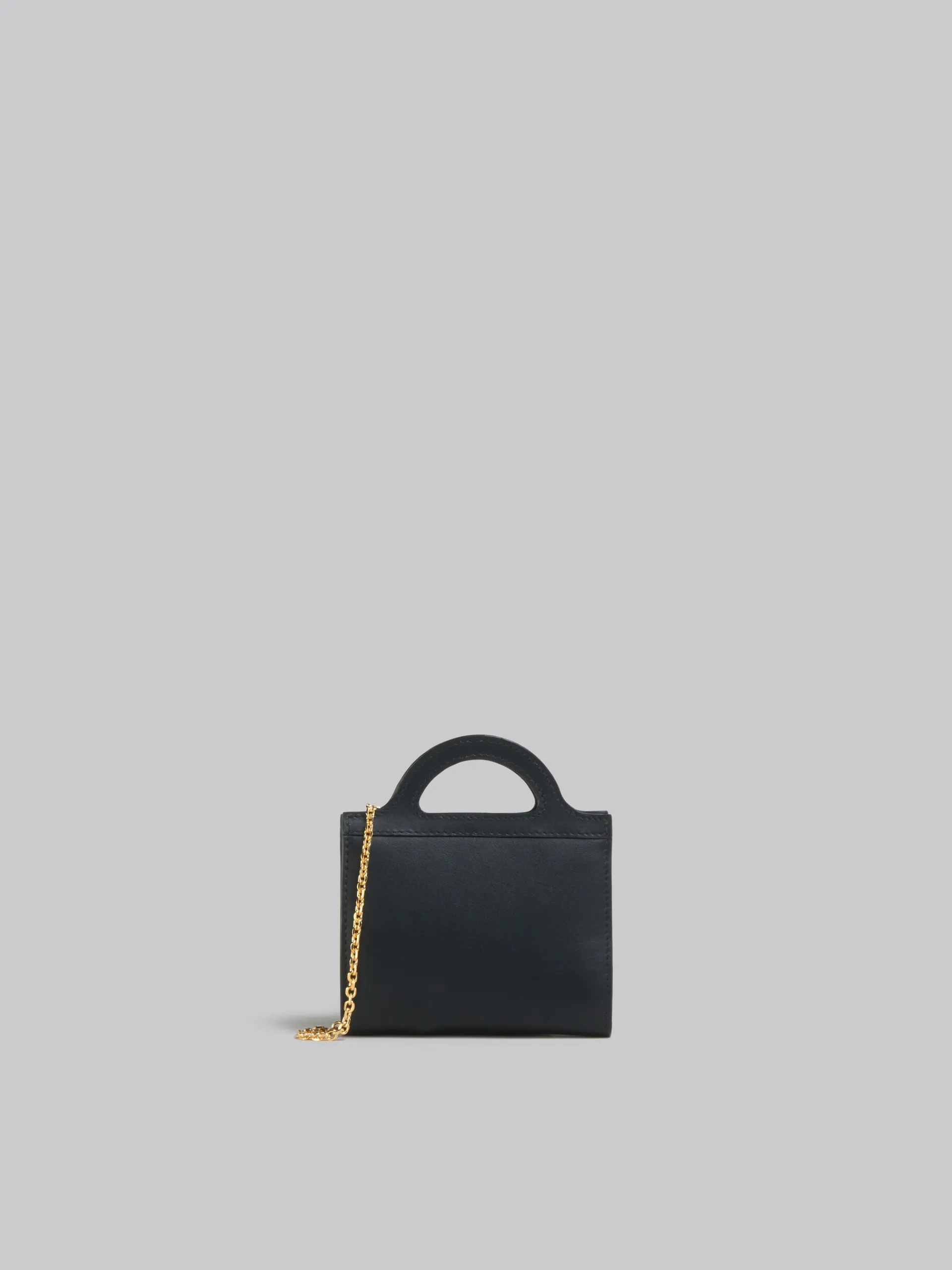 Wallets & Small Leather Goods>Marni Leather Tropicalia Wallet With Chain Strap BLACK