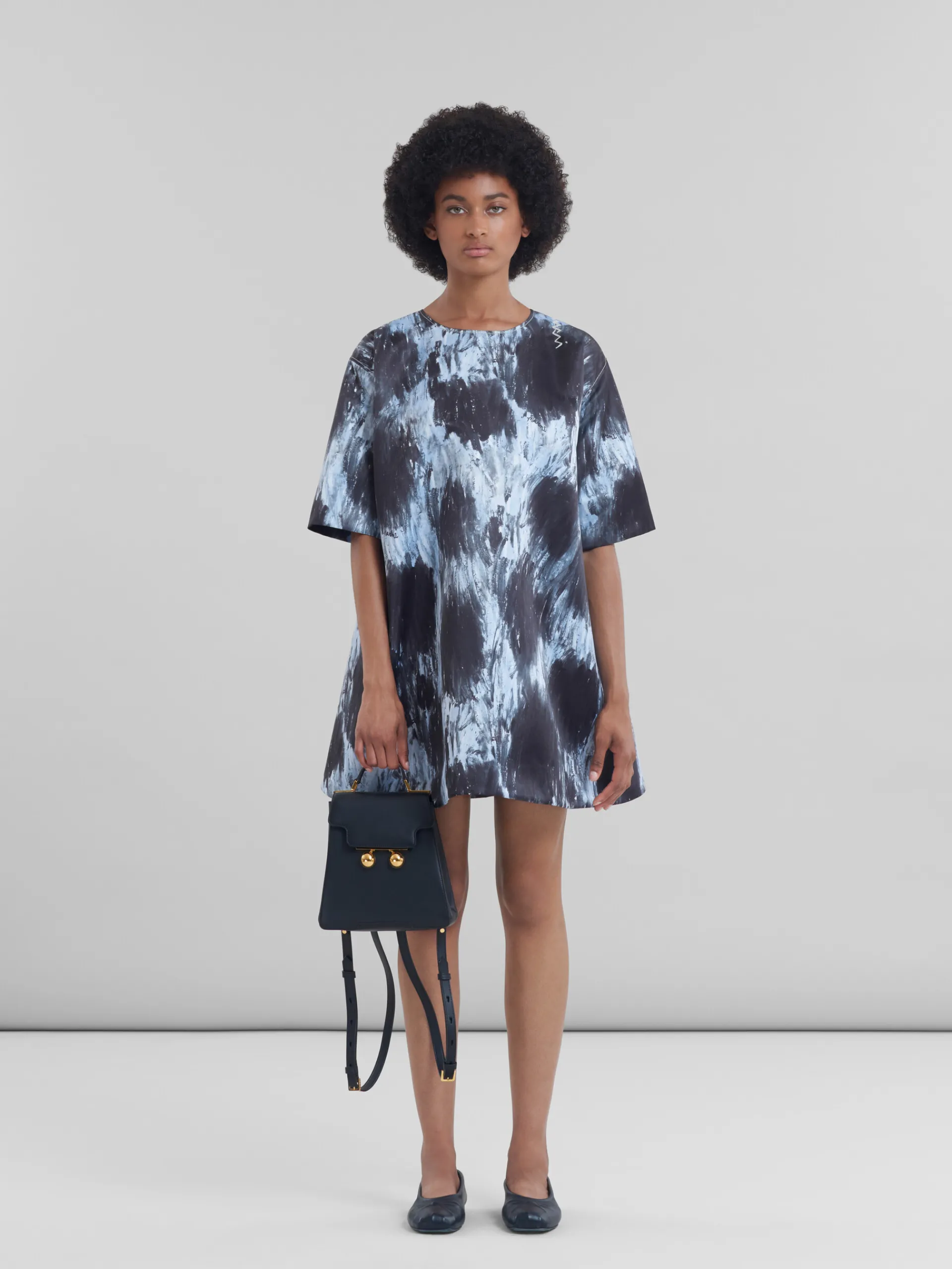 Trunkaroo Bag>Marni Leather Trunkaroo Backpack BLACK