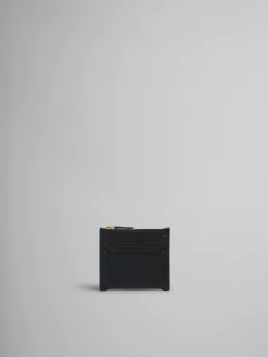 Wallets & Small Leather Goods>Marni Leather Trunkaroo Card Case BLACK