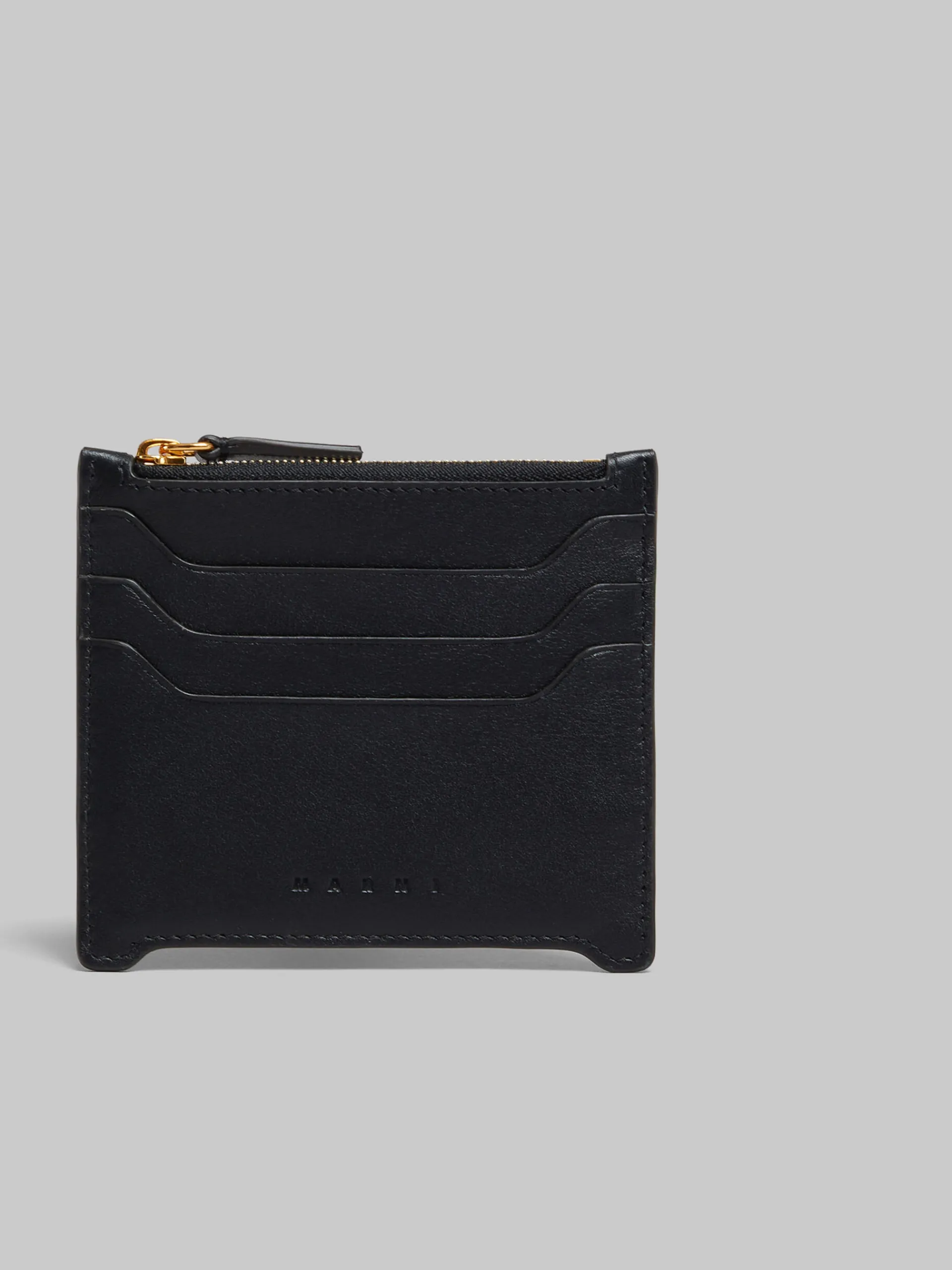 Wallets & Small Leather Goods>Marni Leather Trunkaroo Card Case BLACK