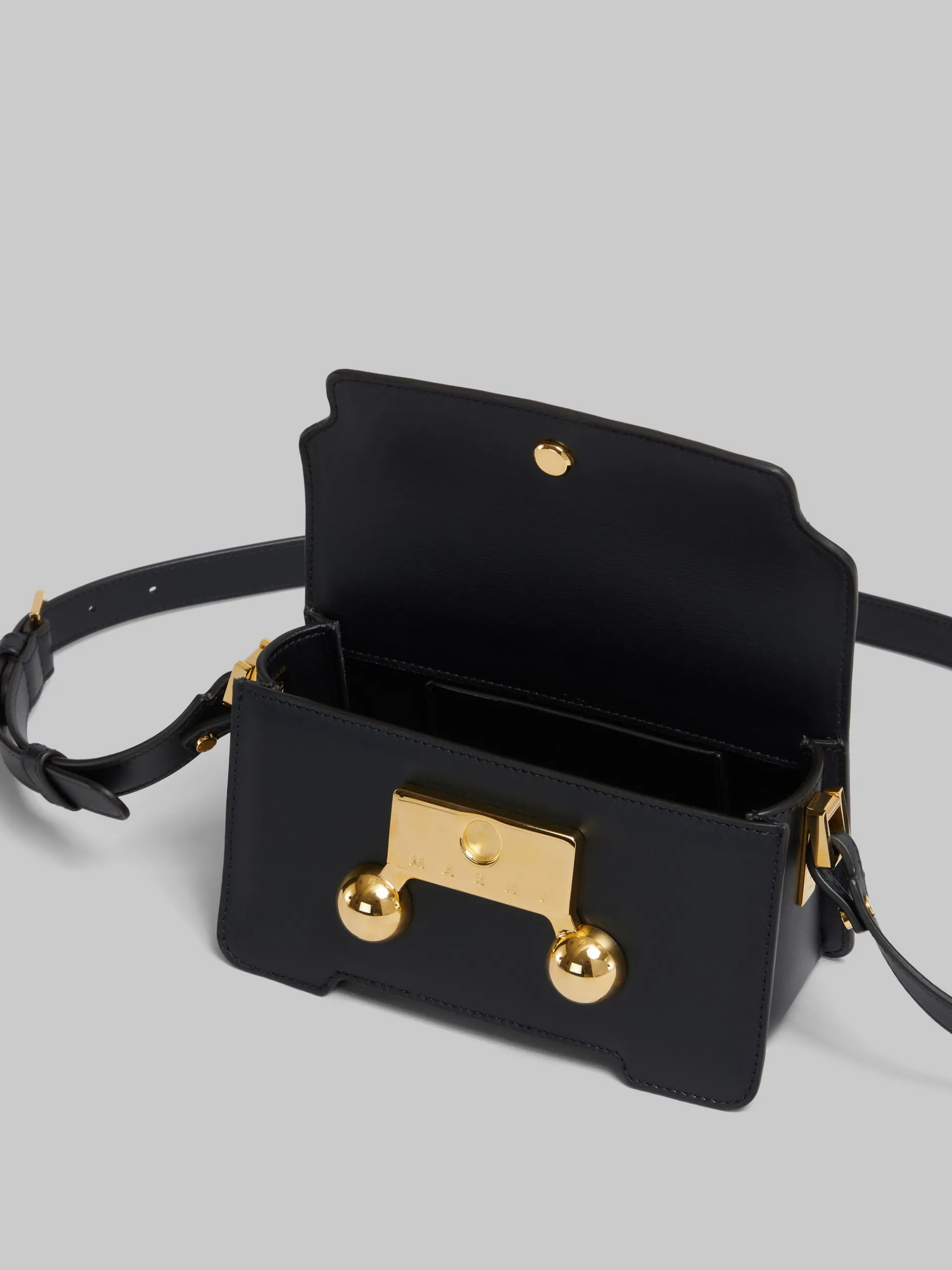 Trunkaroo Bag | Shoulder Bags>Marni Leather Trunkaroo Mini Shoulder Bag BLACK