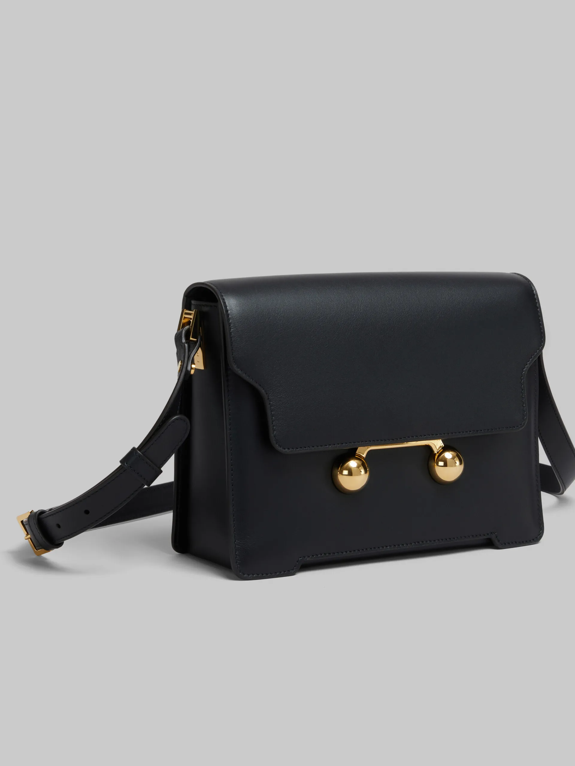 Trunkaroo Bag | Shoulder Bags>Marni Leather Trunkaroo Medium Shoulder Bag BLACK