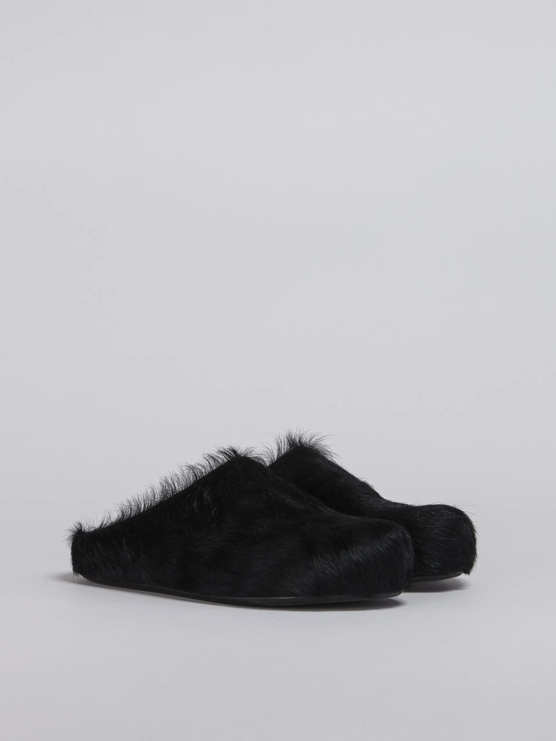 Flats | Fussbett>Marni Long Hair Calfskin Fussbett Sabot BLACK