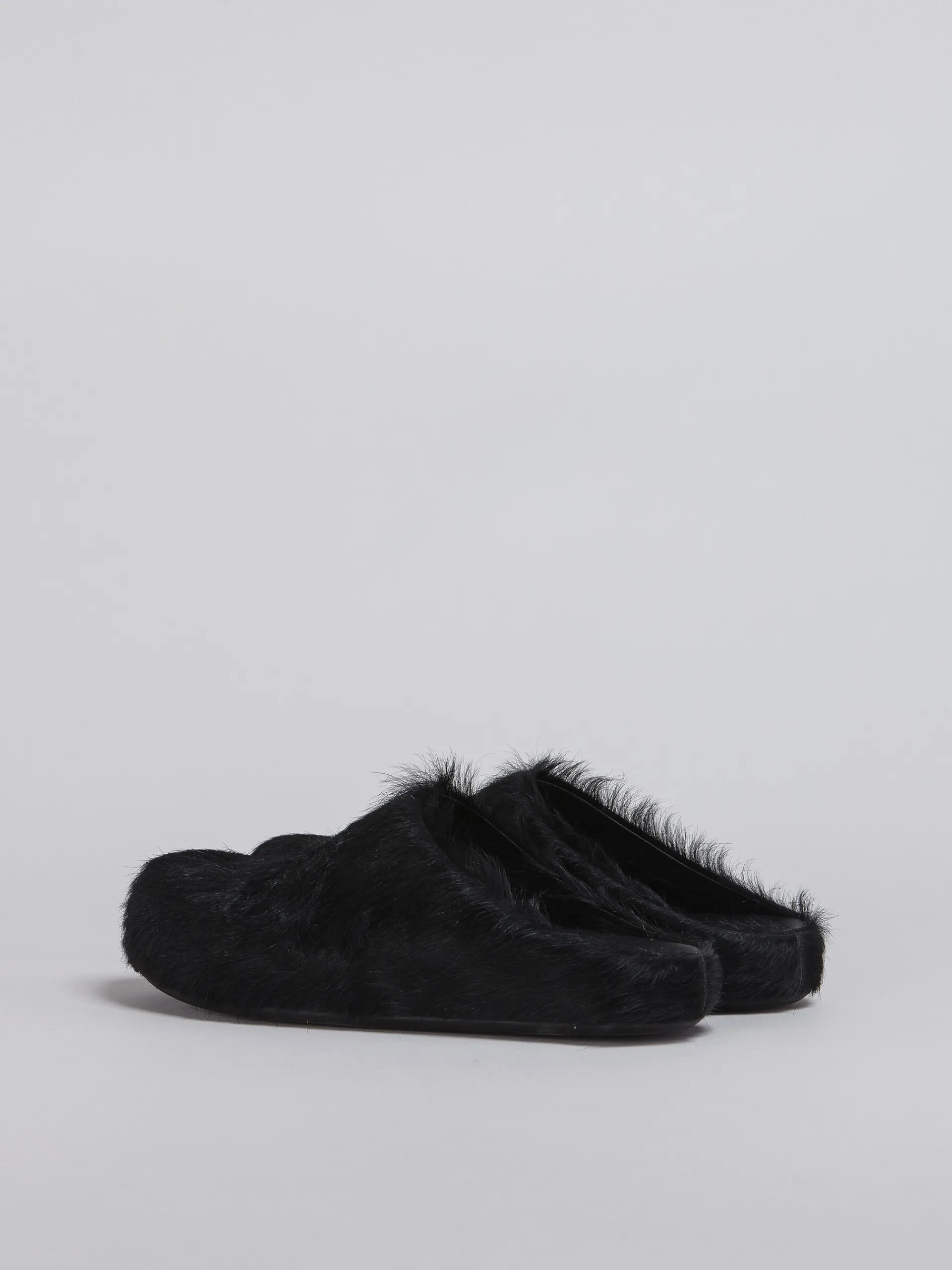 Flats | Fussbett>Marni Long Hair Calfskin Fussbett Sabot BLACK