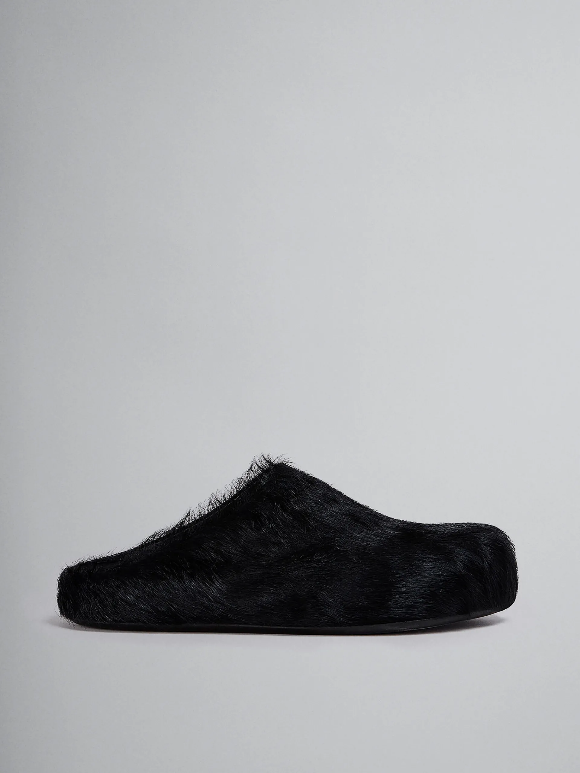 Fussbett Sabot>Marni Long Haircalfskin Fussbett Sabot BLACK