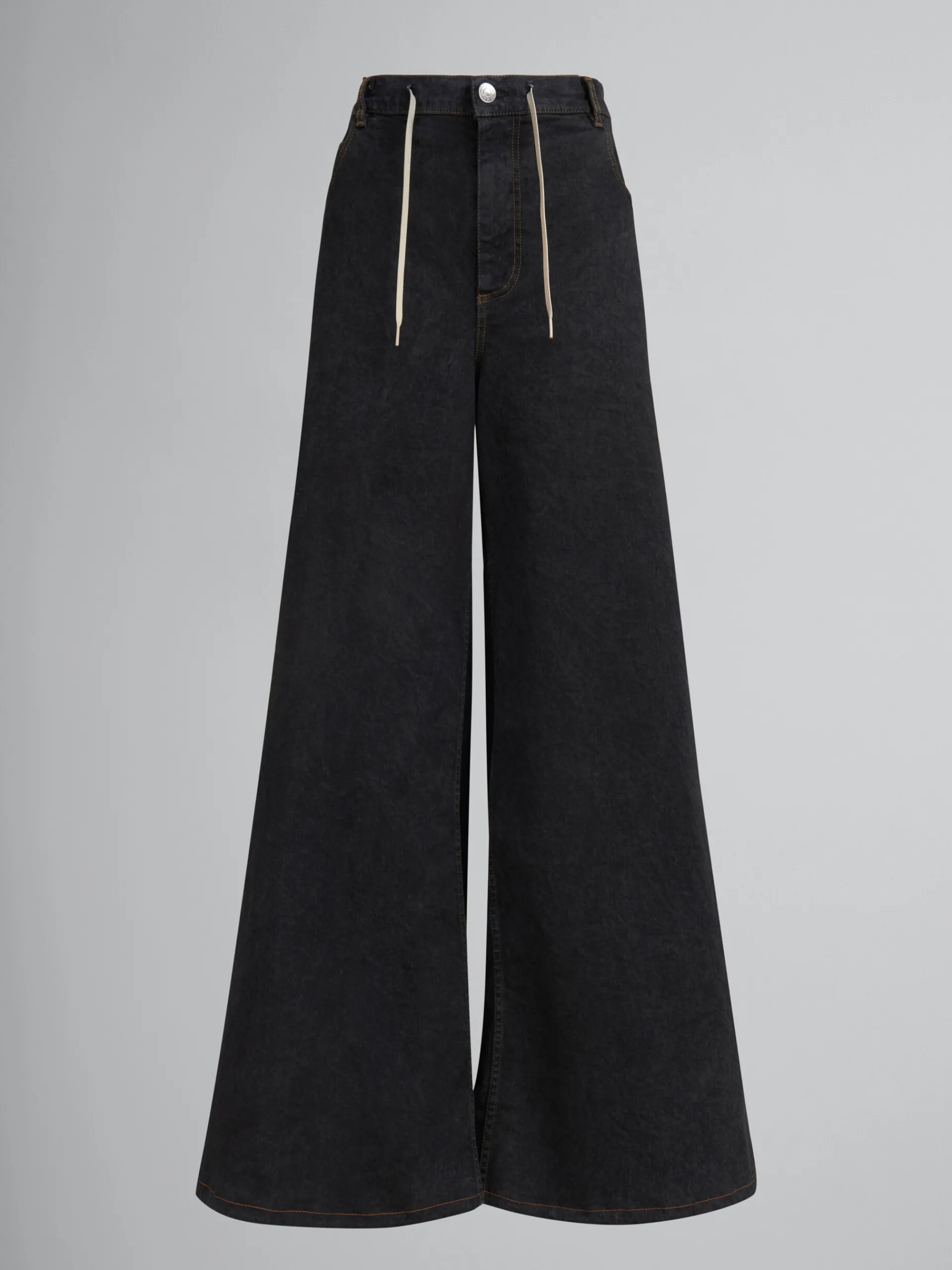 Denim | Pants>Marni Marble Denim Wide-leg Jeans BLACK