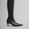 Boots>Marni Nappa Knee-high Spike Boot BLACK