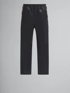 Pants>Marni Nappa Leather Jogging Trousers BLACK
