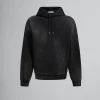 Sweatshirts>Marni Organic Cotton Hoodie With Mending BLACK