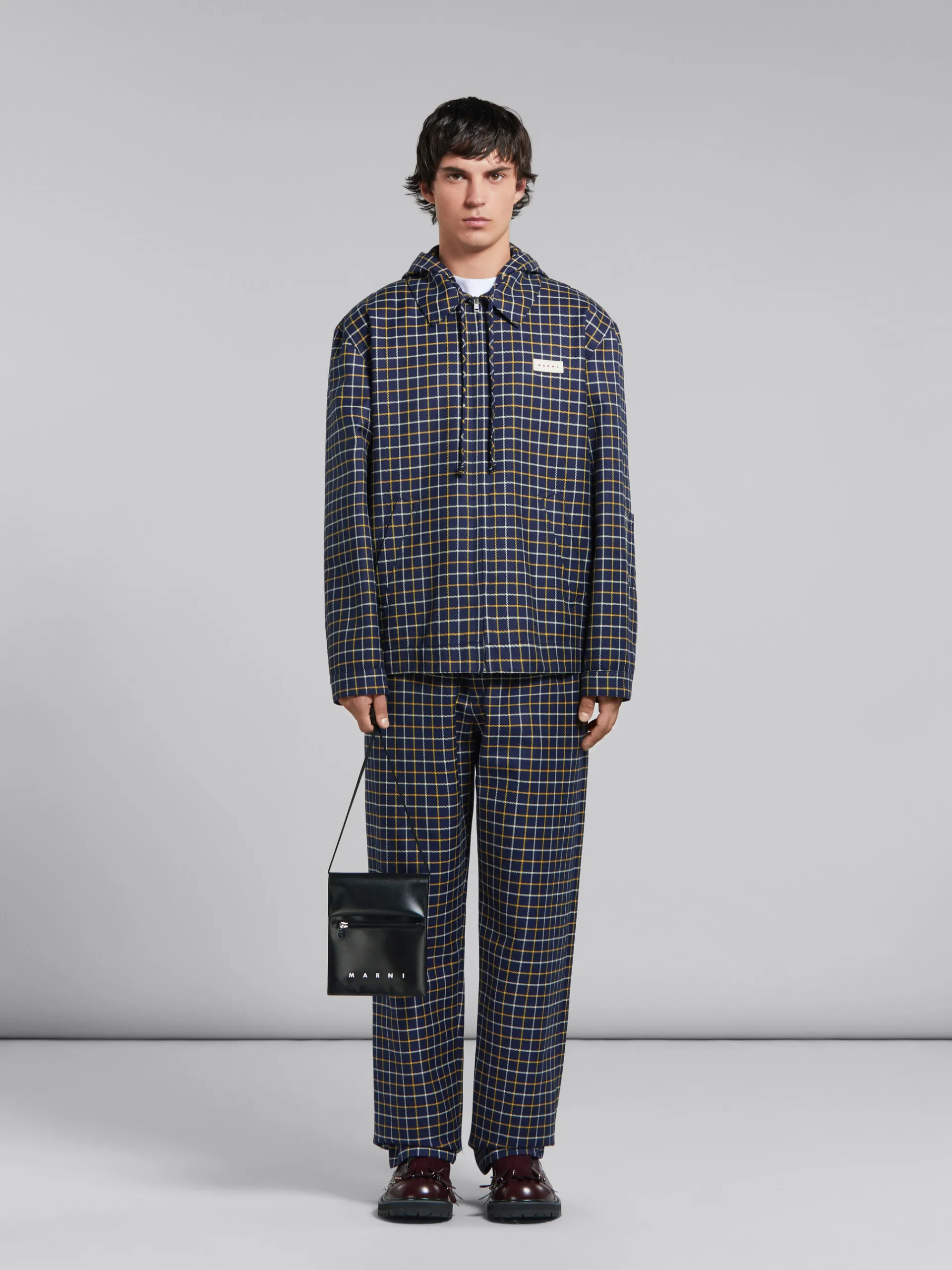 Crossbody Bags>Marni Pouch With Shoelace Strap BLACK