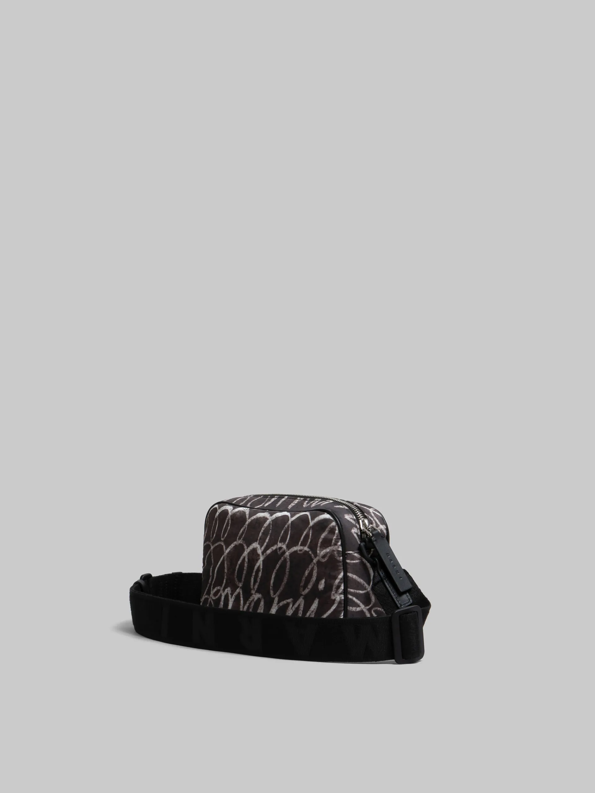 Crossbody Bags>Marni Puff Camera Bag With Scribble Print BLACK
