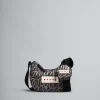 Crossbody Bags>Marni Puff Hobo Bag With Scribble Print BLACK