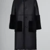 Coats & Jackets>Marni Reversible Shearling Coat BLACK