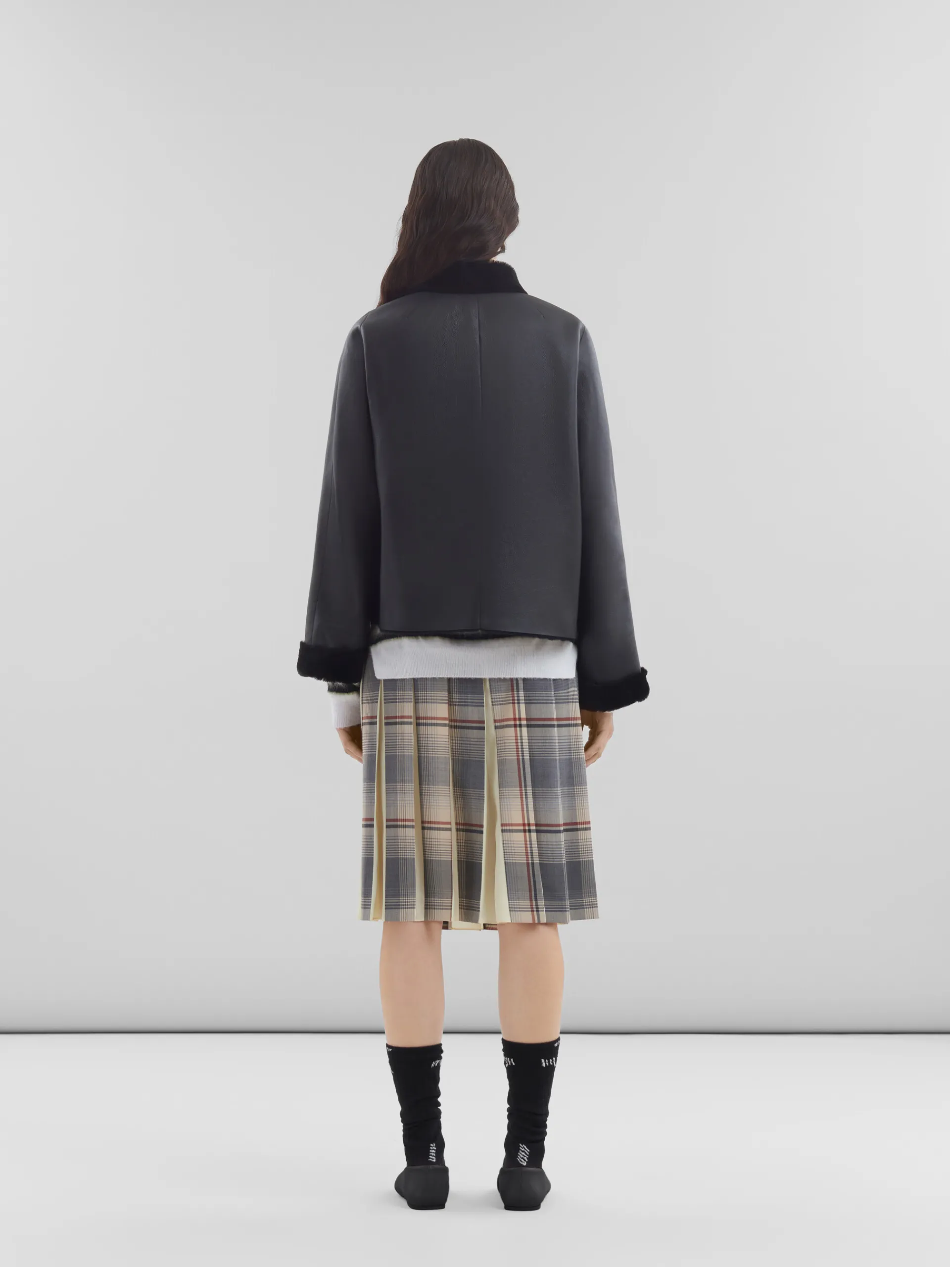 Coats & Jackets>Marni Reversible Shearling Jacket BLACK