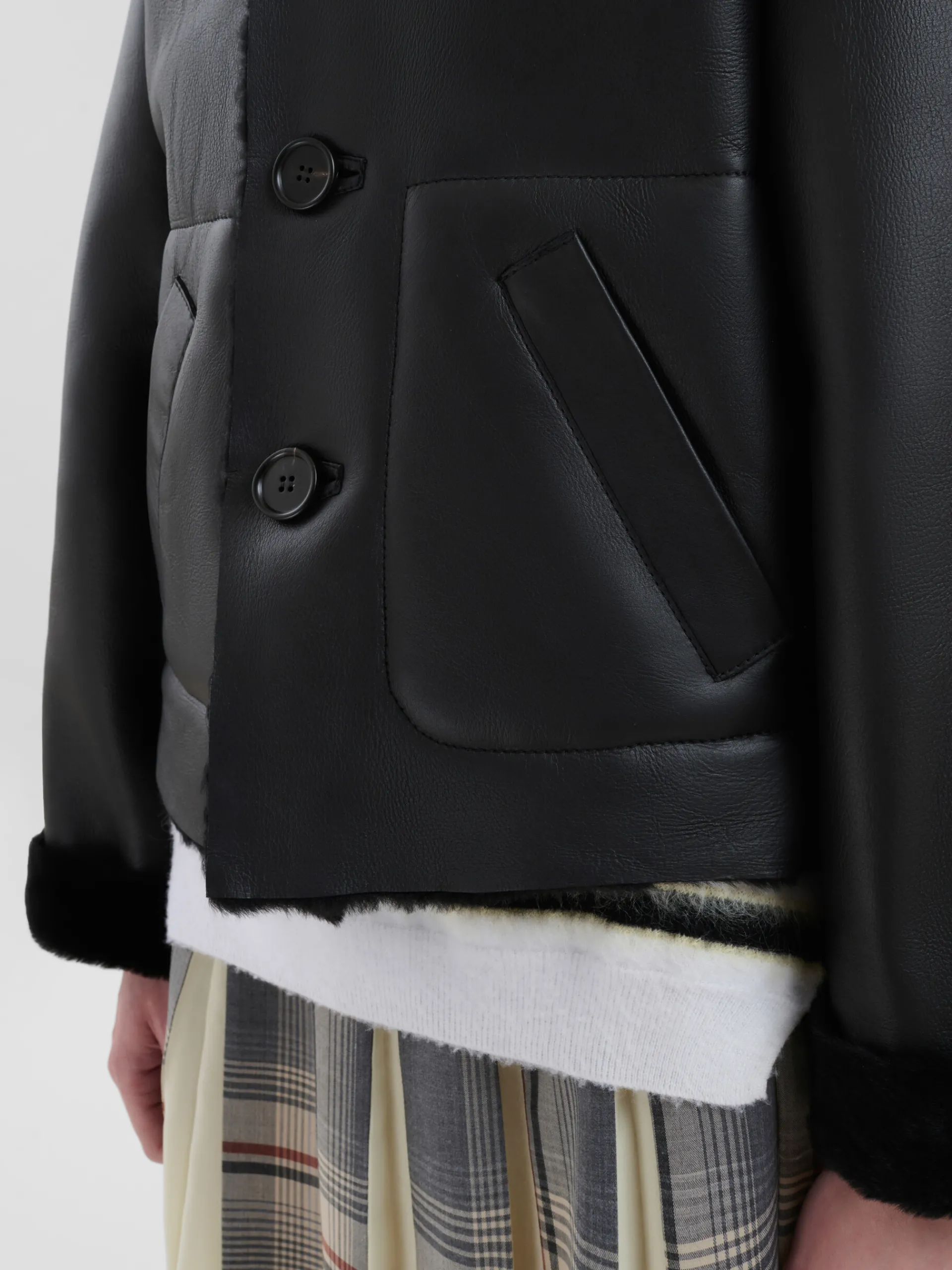 Coats & Jackets>Marni Reversible Shearling Jacket BLACK