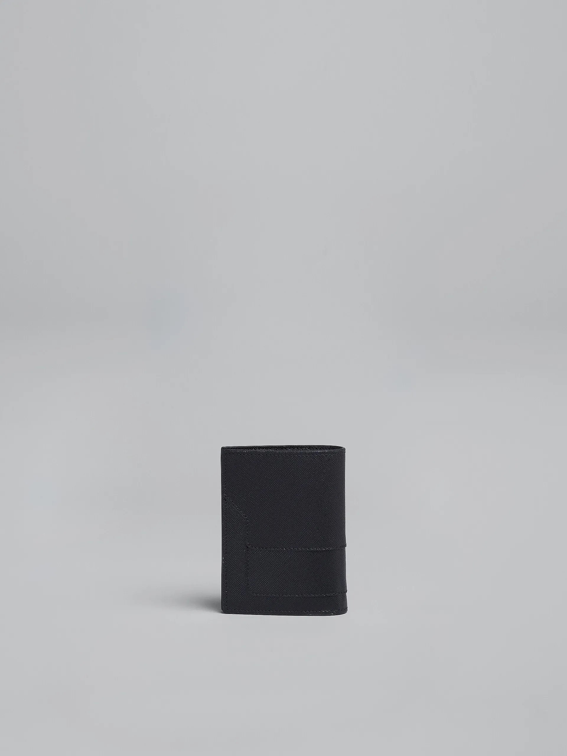 Wallets & Small Leather Goods>Marni Saffiano Leather Bi-fold Wallet BLACK
