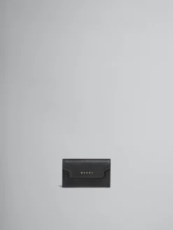 Wallets & Small Leather Goods>Marni Saffiano Leather Business Card Case BLACK