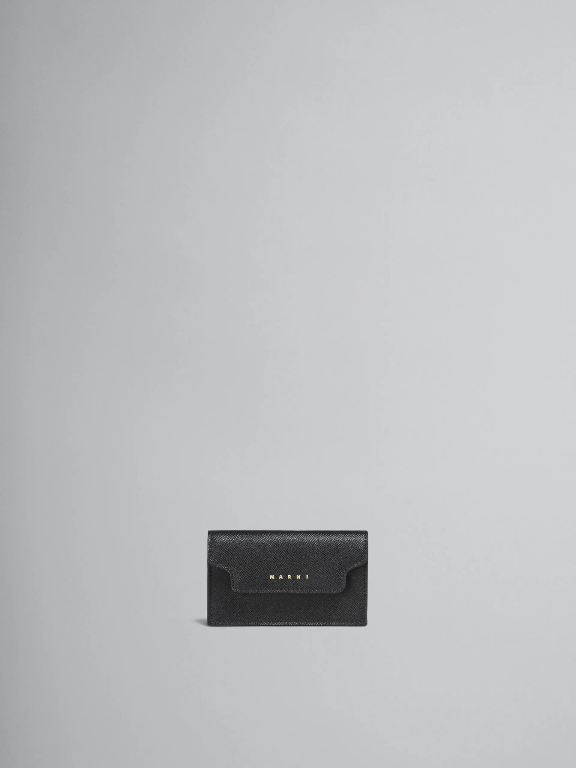 Wallets & Small Leather Goods>Marni Saffiano Leather Business Card Case BLACK