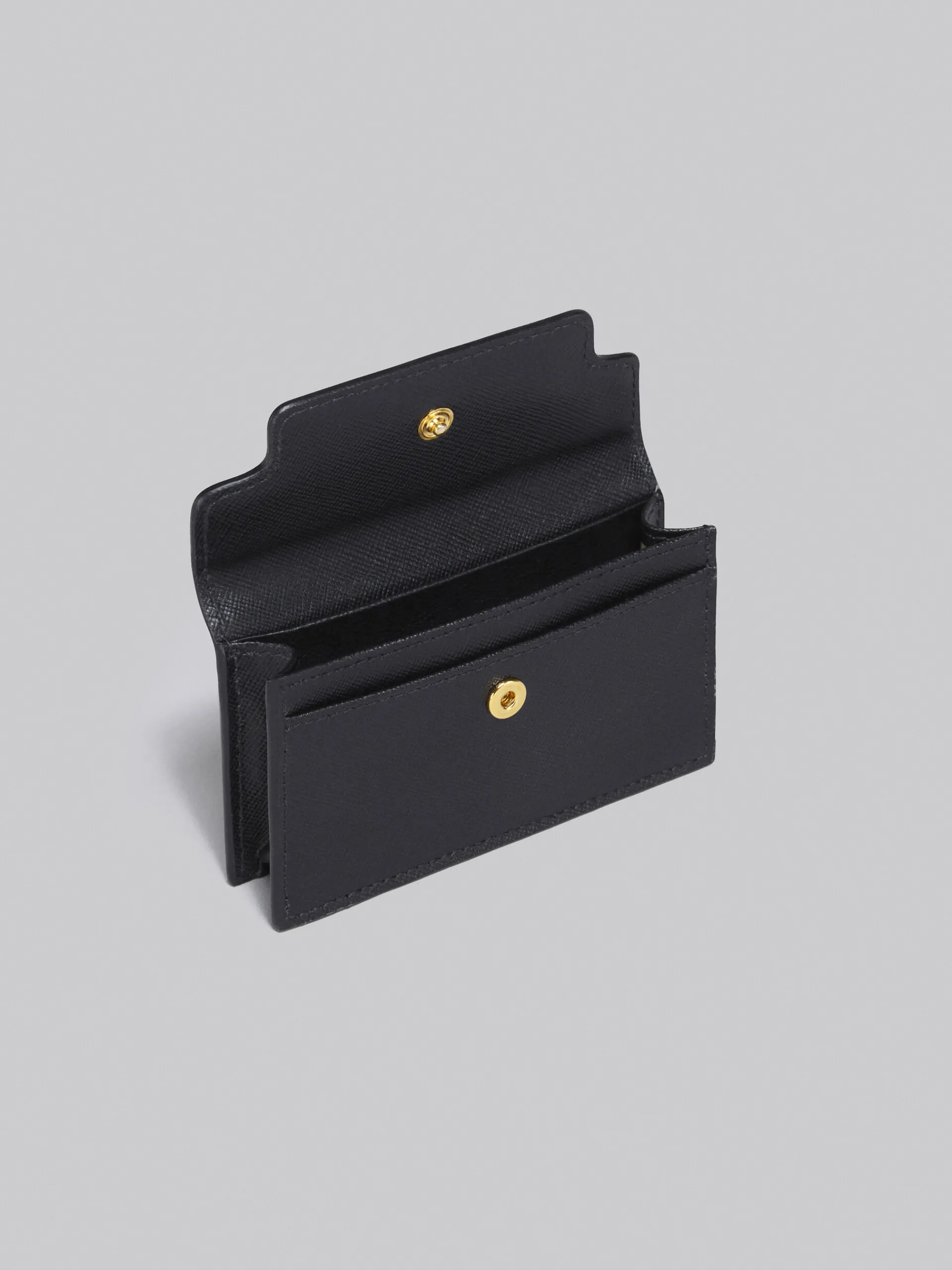 Wallets & Small Leather Goods>Marni Saffiano Leather Business Card Case BLACK