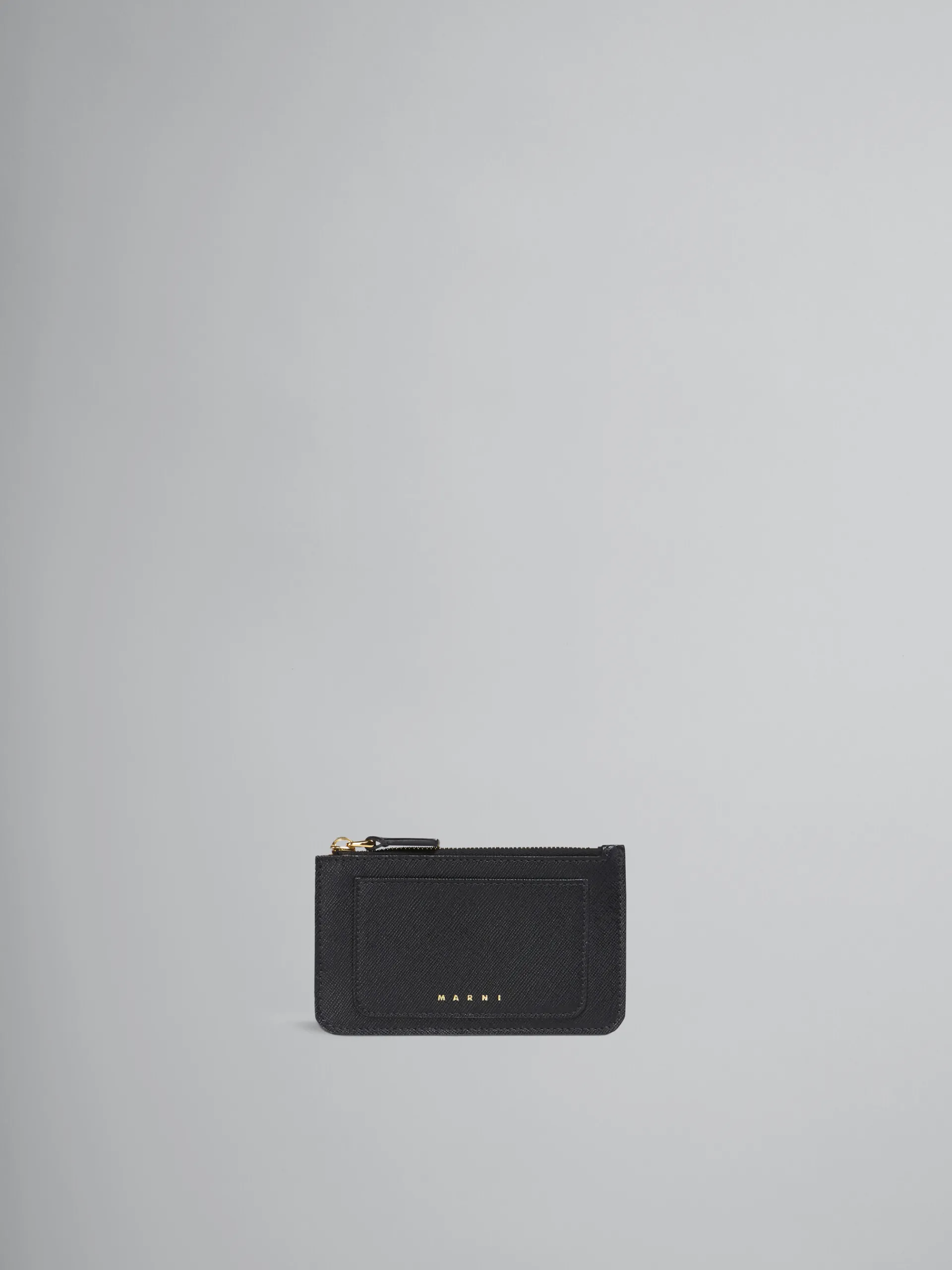 Wallets & Small Leather Goods>Marni Saffiano Leather Card Case BLACK