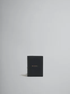Wallets & Small Leather Goods>Marni Saffiano Leather Cardholder BLACK
