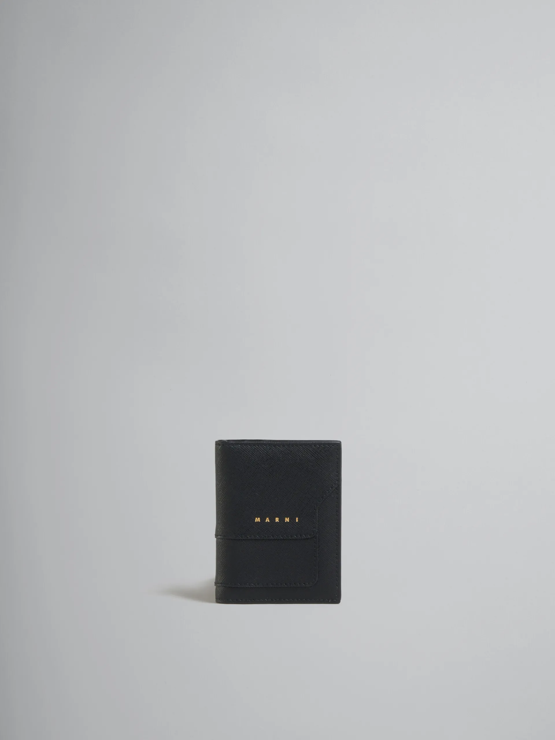 Wallets & Small Leather Goods>Marni Saffiano Leather Cardholder BLACK