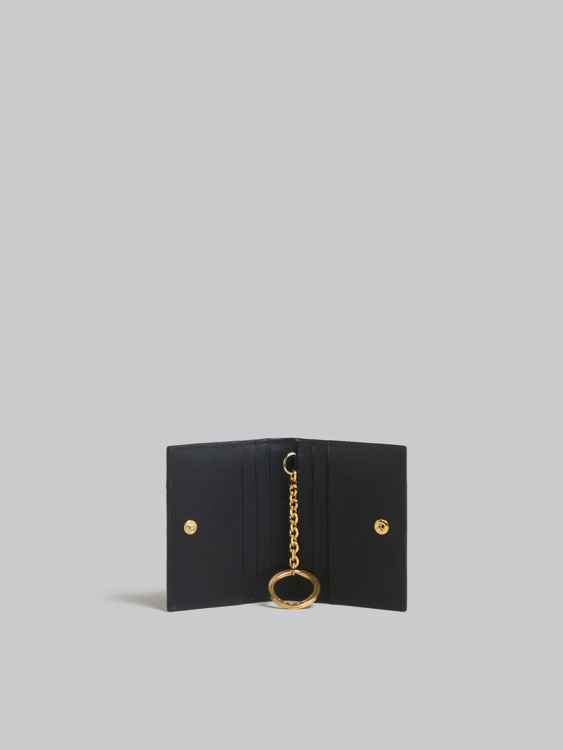 Wallets & Small Leather Goods>Marni Saffiano Leather Cardholder BLACK