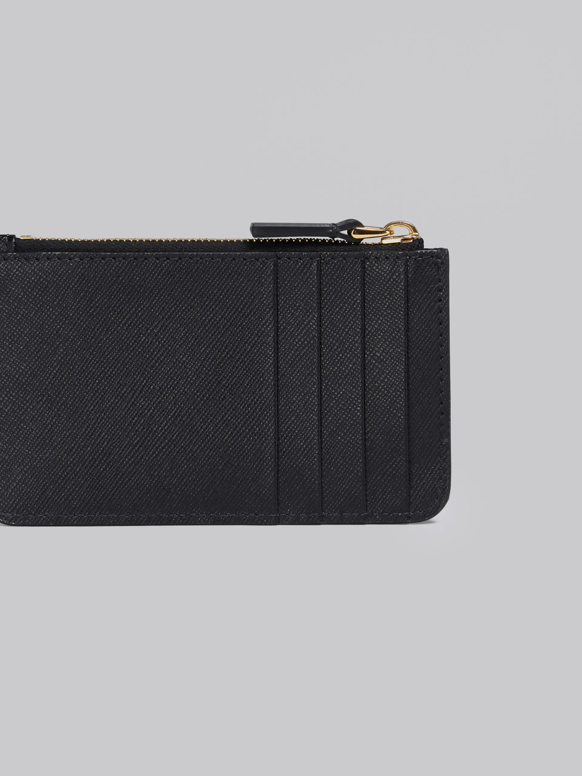 Wallets & Small Leather Goods>Marni Saffiano Leather Card Case BLACK