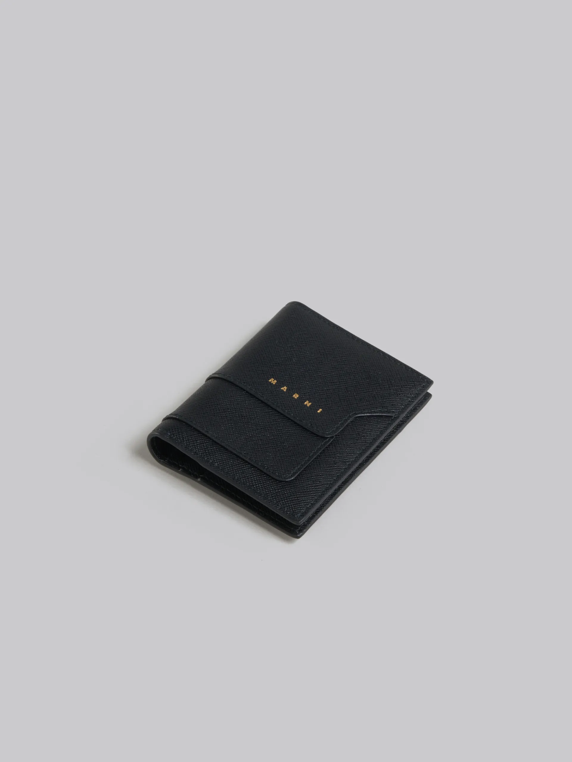 Wallets & Small Leather Goods>Marni Saffiano Leather Cardholder BLACK