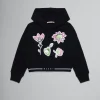 Kids>Marni Sweatshirt With Sequined Flowers BLACK