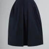 Skirts>Marni Taffeta Pleated Skirt BLACK