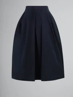 Skirts>Marni Taffeta Pleated Skirt BLACK