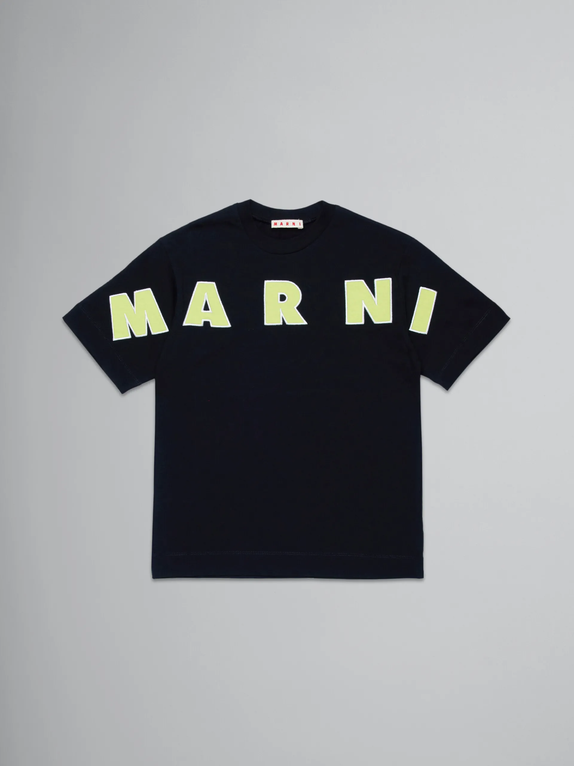 Kids>Marni T-shirt With Embroidered Logo BLACK