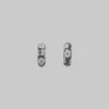 Earrings>Marni Tube Earrings With Rhinstone Daisies BLACK
