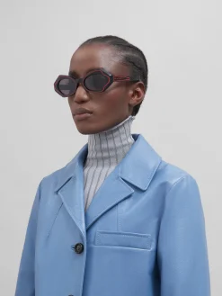 Sunglasses | Sunglasses>Marni Black Unlahand Sunglasses BLACKRED