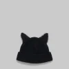 Hats | Hats>Marni Wool Beanie With Mohair Ears BLACK