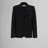 Coats & Jackets>Marni Wool Jacket With Bead Mending BLACK