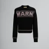 Knitwear>Marni Wool Jumper With Maxi Intarsia BLACK