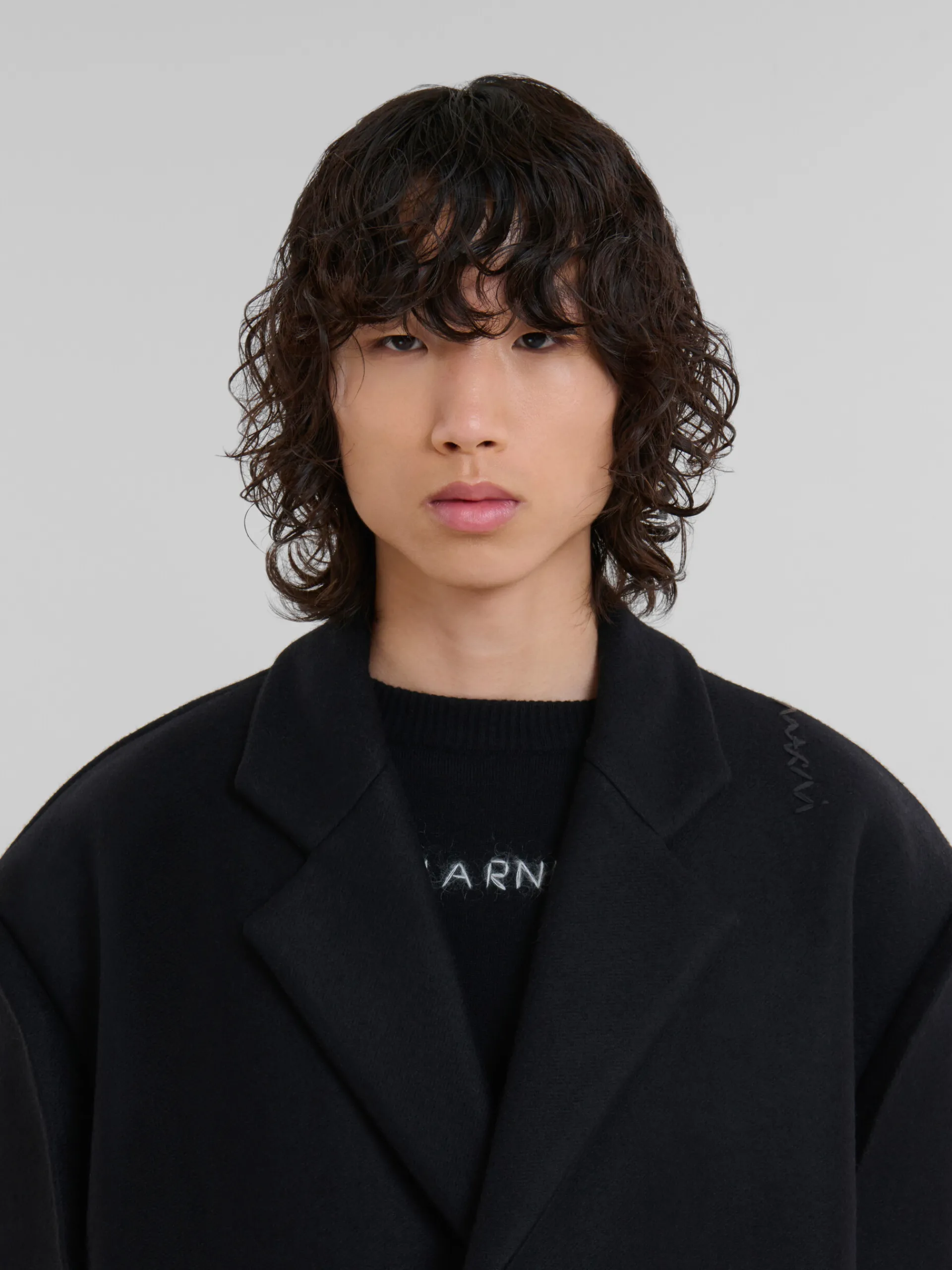 Coats & Jackets>Marni Wool Oversized Coat BLACK