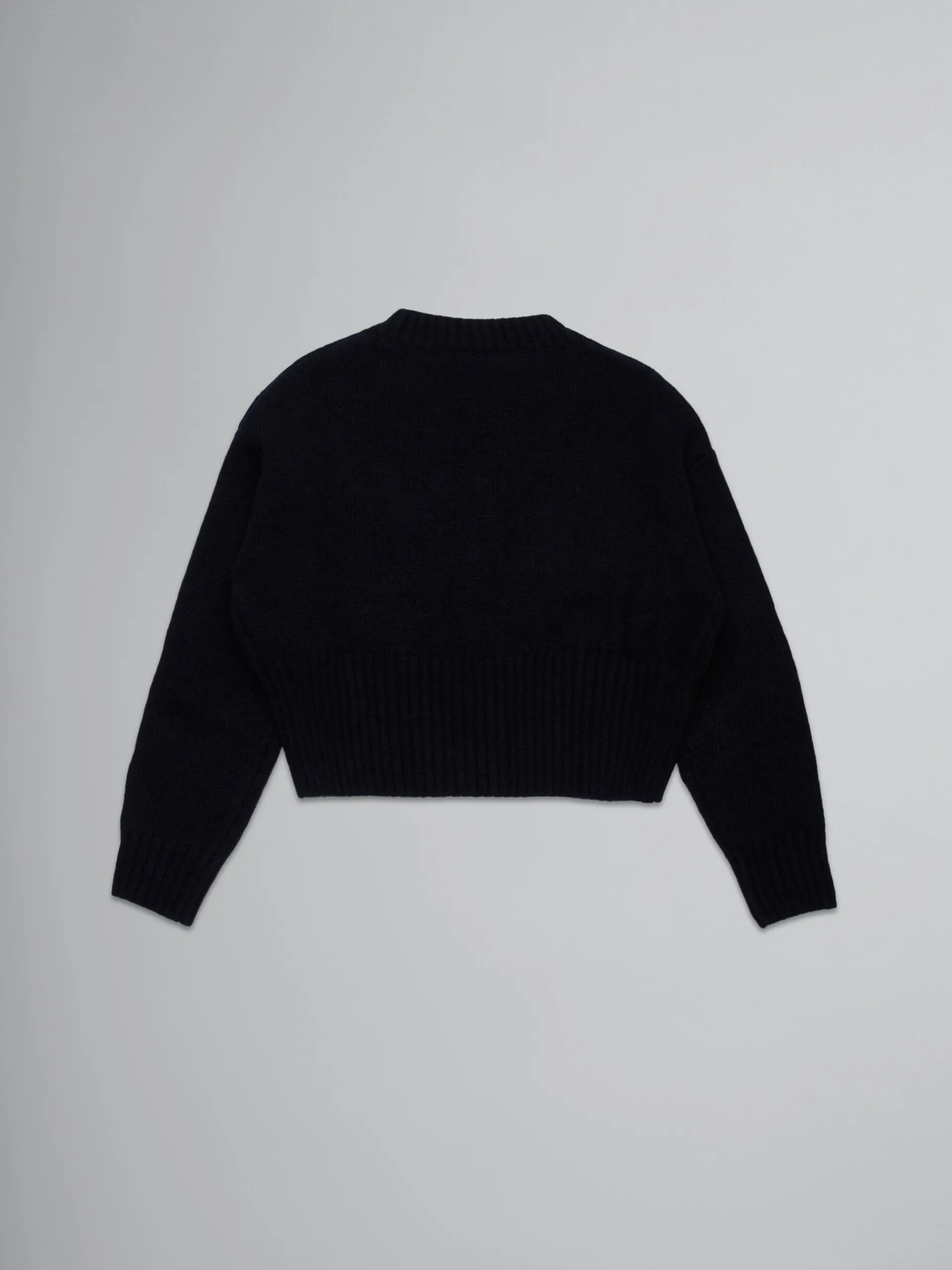 Kids>Marni Wool-blend Cardigan With Stars BLACK