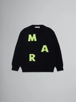 Kids>Marni Wool-blend Pullover With Logo BLACK
