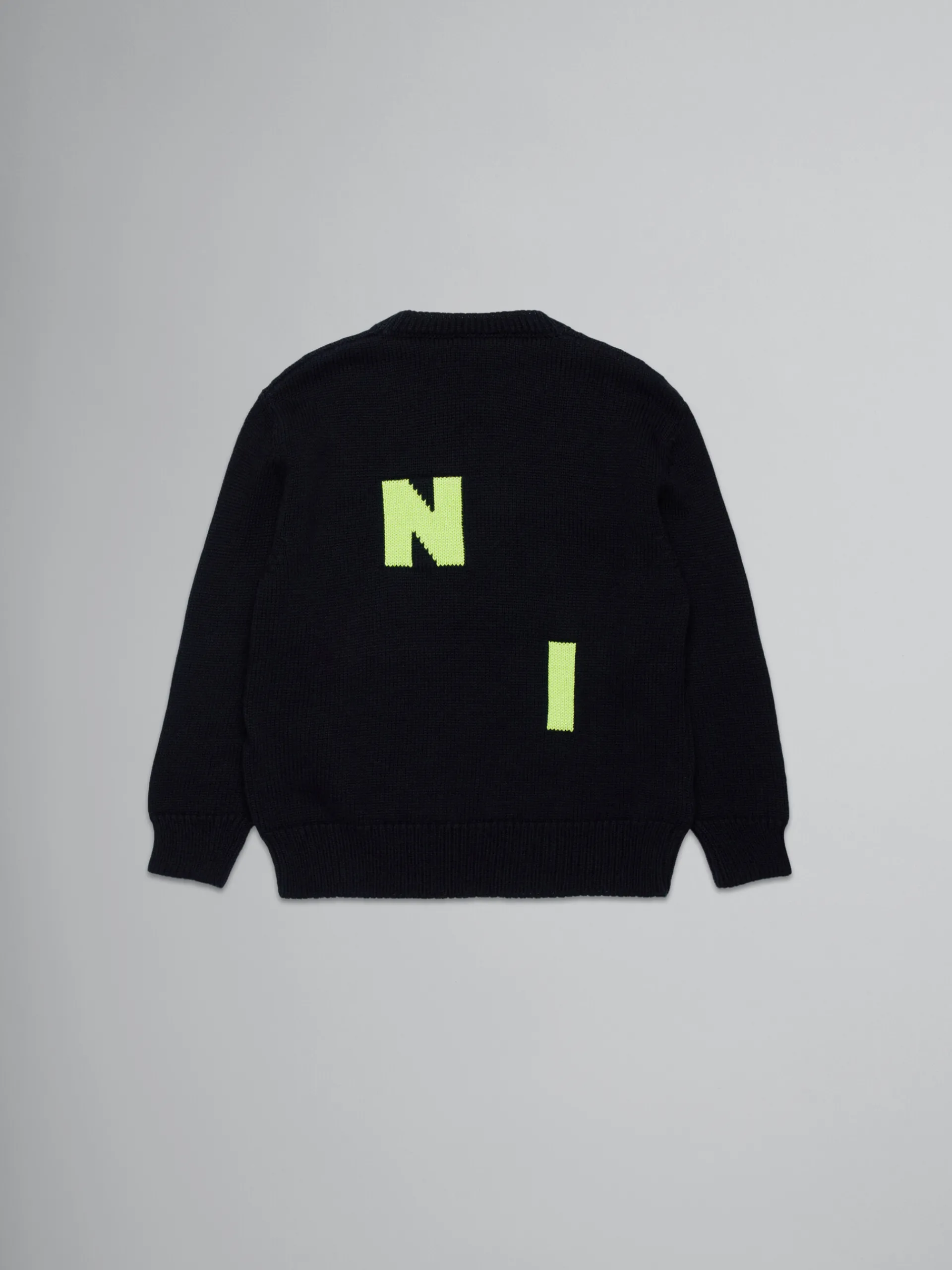Kids>Marni Wool-blend Pullover With Logo BLACK