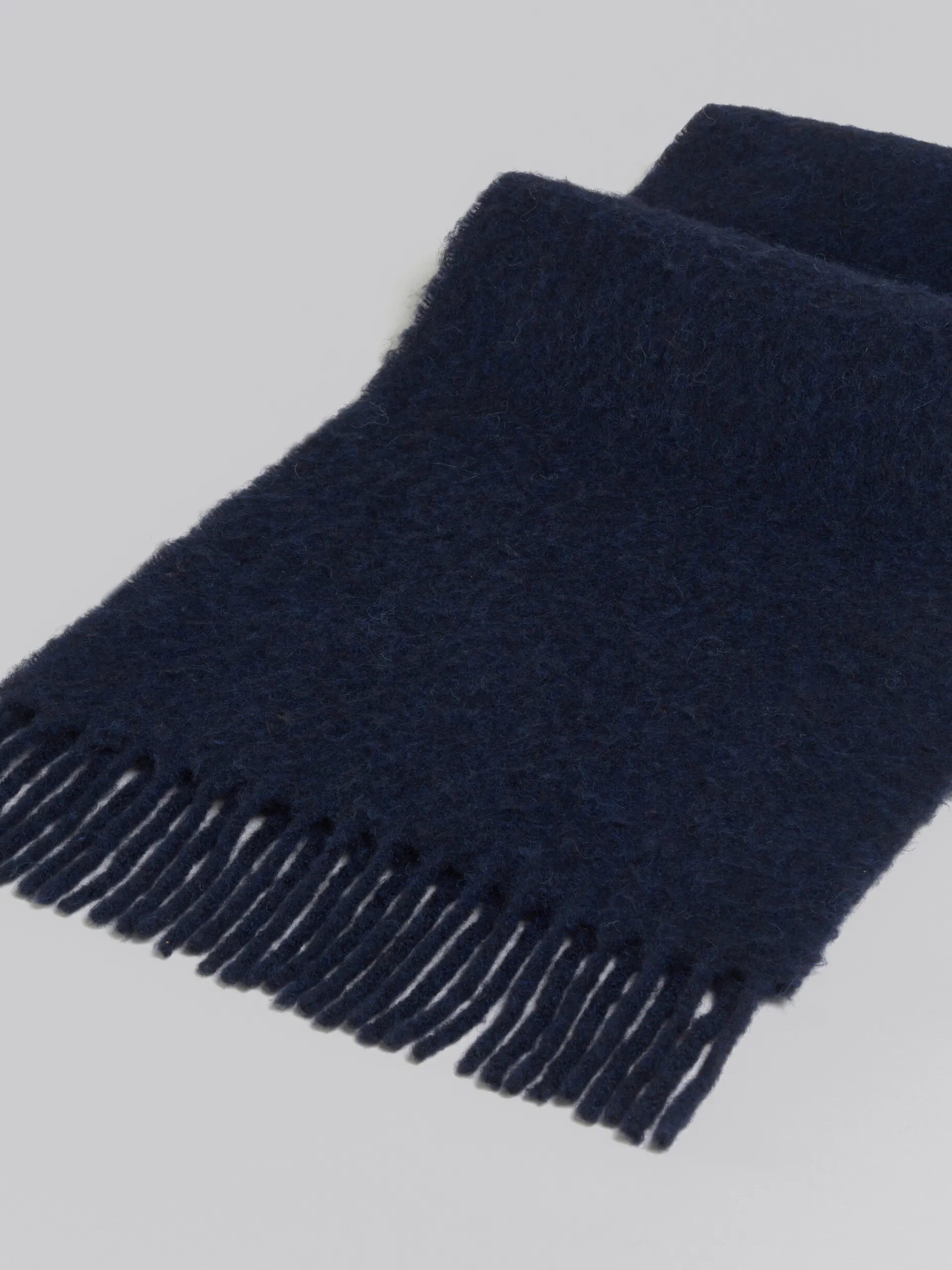 Scarves | Other Accessories>Marni Blue Alpaca Scarf BLUBLACK