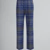 Matching Sets | Pants>Marni Blue Checked Virgin Wool Pleated Trousers MAZARINEBLUE