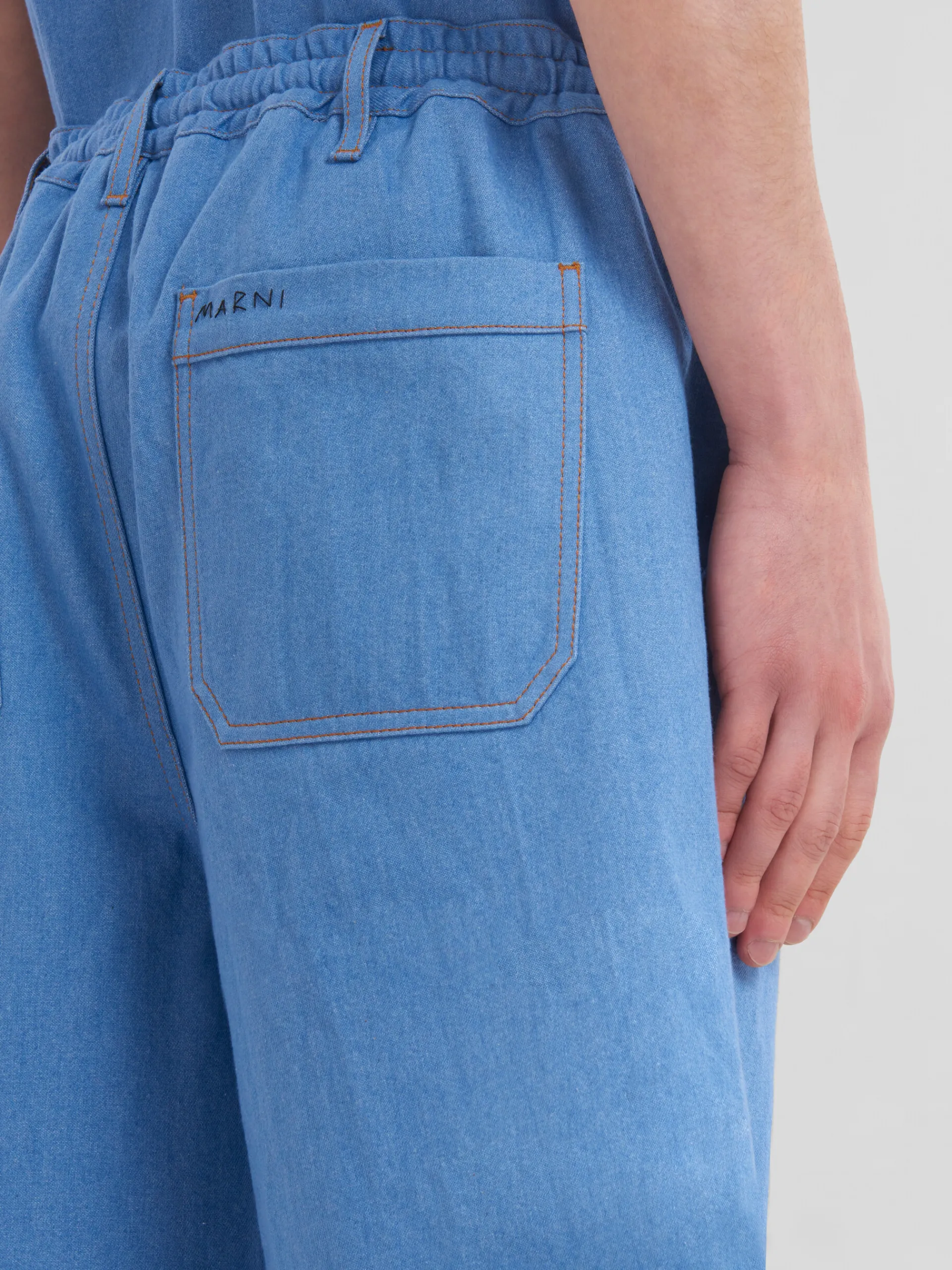 Denim | Pants>Marni Blue Denim Boxer Shorts AZURE