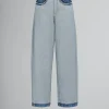 Denim | Pants>Marni Blue Inside-out Denim Carrot-fit Jeans AZURE