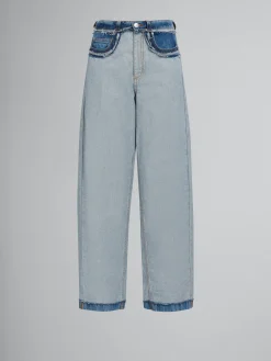Denim | Pants>Marni Blue Inside-out Denim Carrot-fit Jeans AZURE