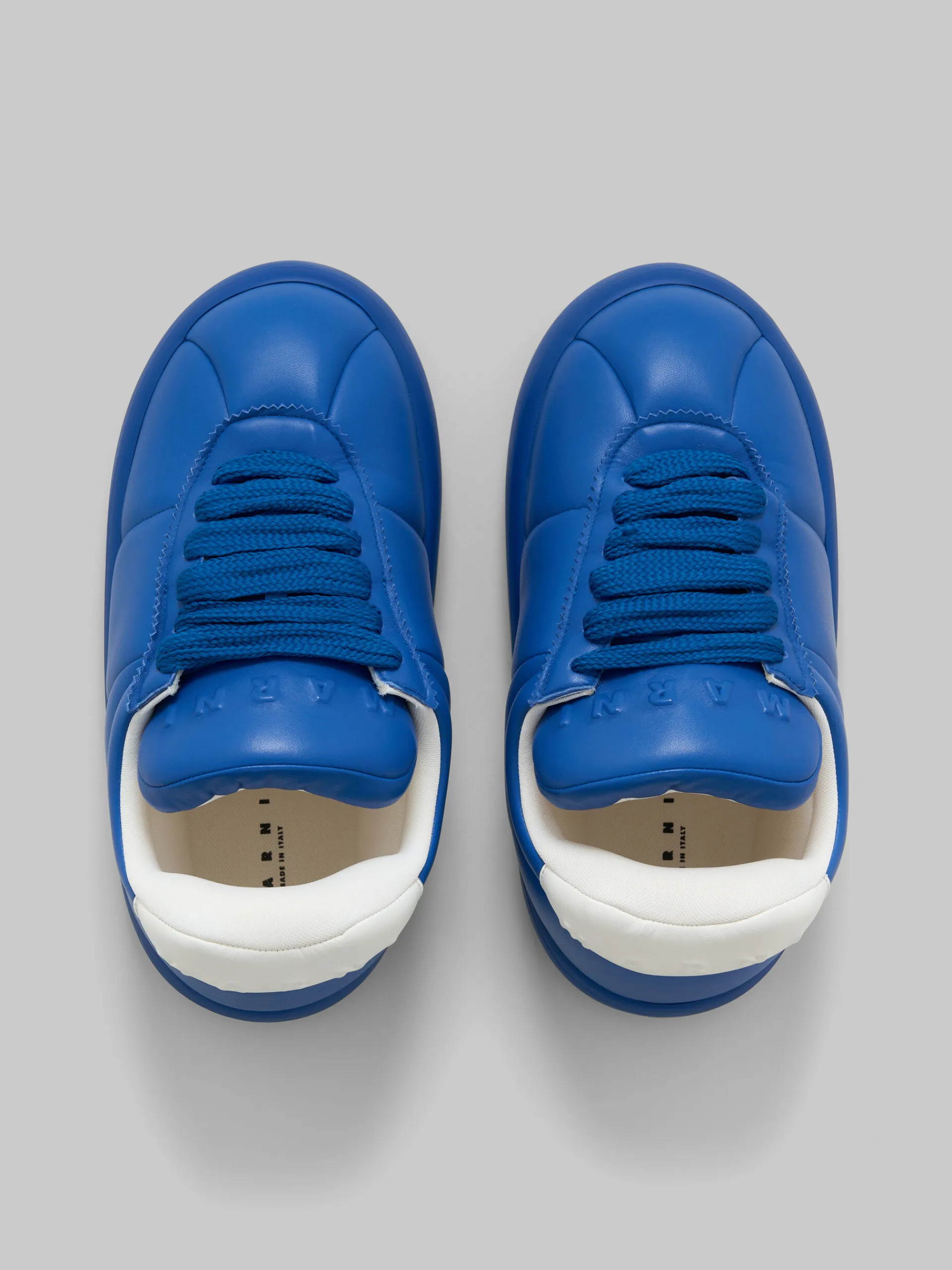 Sneakers>Marni Blue Leather BigFoot 2.0 Sneaker BLUETTE